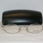 New Calvin Klein 143 Shiny Silver 45-20 Eyeglasses: Mod. 143 (565) 45-20 & Case