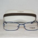 Brand New Vogue 3726 Shiny Blue 52-17 Eyeglasses: Mod. 3726-B (877) & Case