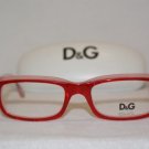 New D&G Dolce & Gabbana DD 1214 Red 1764 Eyeglasses: Mod. DD1214 49-17 & Case