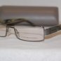 Brand New BCBGMaxazria Eyeglass Mod. Gino Col. Gun 52-17-140 & Case