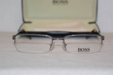 Brand New Boss Eyeglass Mod. 0074 Col. 0KJ1 Dark Ruthenium 53-17-135 &Case