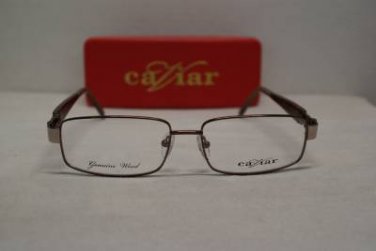 Brand New Caviar Eyeglass Mod. M1597 Col. C16 Size 53-18 WOODEN TEMPLES! & Case