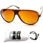 Brand New Bordeaux Police Sunglass Mod.1238 COL. 848 & Case