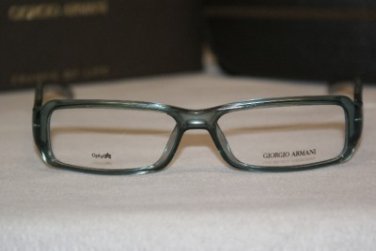 Brand New Clear Ice Blue Giorgio Armani Eyeglass Mod. GA 13 Col. 8A8 52-15& Case