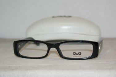 Brand New D&G Dolce & Gabbana Black Eyeglasses: Mod. DD 1163 (501) 50-15 & Case