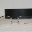 Brand New Prada VPR52P Silver LAQ-1O1 Eyeglasses: Mod. VPR 52P 53-17 & Case