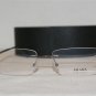 Brand New Prada VPR52P Silver LAQ-1O1 Eyeglasses: Mod. VPR 52P 53-17 & Case