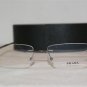 Brand New Prada VPR52P Silver LAQ-1O1 Eyeglasses: Mod. VPR 52P 53-17 & Case