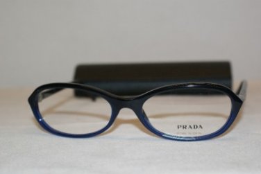 Brand New Prada VPR05O Black Blue EAF-1O1 Eyeglasses: Mod. VPR 05O 51-16 & Case