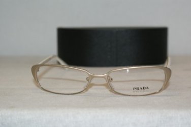 Brand New Prada Shiny Gold FAC-1O1 Eyeglasses: Mod. VPR 54O (FAC) 52-16 & Case