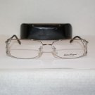 Brand New Salvatore Ferragamo 1774 Silver 55-16 Eyeglasses: Mod. 1774B & Case