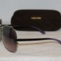 New Tom Ford 222 Leila Shiny Silver Sunglasses: Mod. TF 222 (14Z) 63-14 & Case