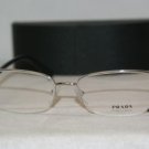 New Prada 60N Silver & Black Eyeglasses: Mod. VPR 60N (2BB-1O1) 54-17 & Case