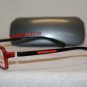 New Prada Sport VPS 04B Clear Red AB9-1O1 Eyeglasses: Mod. VPS04B 53-15 & Case