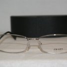 New Prada 61N Silver & Black Eyeglasses: Mod. VPR 61N (2BB-1O1) 53-17 & Case