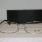 New Prada 61N Silver & Black Eyeglasses: Mod. VPR 61N (2BB-1O1) 53-17 & Case