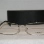 New Prada 61N Silver & Black Eyeglasses: Mod. VPR 61N (2BB-1O1) 53-17 & Case