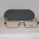 New Miu Miu 55E Brown 49-16 Eyeglasses: Mod. VMU 55E (1BI) & Case
