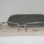 New Miu Miu 66A Shiny Silver 51-19 Eyeglasses: Mod. VMU 66A (1AP-1O1) & Case