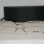 New Prada 60N 52-17 Silver & Black Eyeglasses: Mod. VPR 60N (2BB-1O1) & Case
