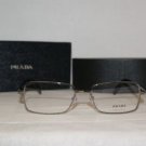 New Prada 63M Gunmetal 52-17 Eyeglasses: Mod. VPR 63M (5AV-1O1) & Case