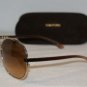 New Tom Ford 222 Leila Shiny Gold Sunglasses: Mod. TF 222 (28A) 63-14 & Case