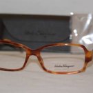 New Ferragamo Eyeglass Mod. 2640-B Col. Havana W/STONES!!! 53-15-135 &Case