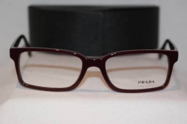 Brand New PRADA Eyeglass Mod. VPR 15Q Col. ROO-1O1 Sz. 54-17-145 & Original Case