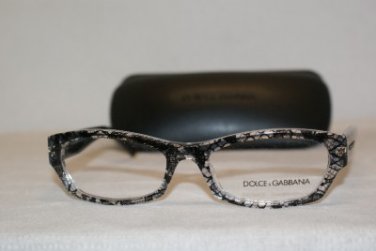 New Dolce & Gabbana DG Mod. 3115 Black Lace Col. 1895 Eyeglasses:  53-17 & Case