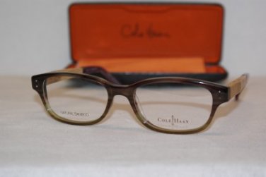 Brand New Cole Haan Eyeglass Mod. 961 Col. Plum Horn 53-17-145 & Case