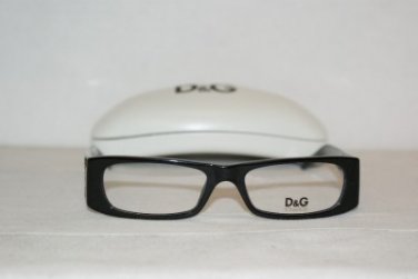 Brand New D&G Dolce & Gabbana Black Eyeglasses: Mod. 1155-B (501) 50-16 & Case