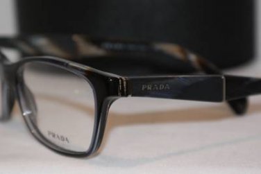 Brand New PRADA Eyeglass Mod. VPR 14P Col. EAR-1O1 55-17-145 & Case W/WOOD!!!
