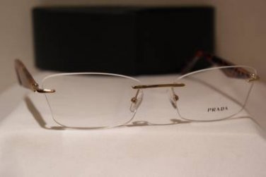 Brand New PRADA Eyeglass Mod. VPR 68P Col. MAU-1O1 55-17-135 & Case
