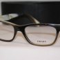 Brand New PRADA Eyeglass Mod. VPR 14P Col. EAQ-1O1 53-17-145 & Case W/WOOD!!!