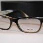 Brand New PRADA Eyeglass Mod. VPR 14P Col. EAQ-1O1 53-17-145 & Case W/WOOD!!!