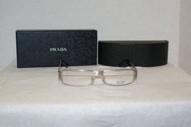 Brand New Prada 64I Silver 52-14 Eyeglasses: Mod. VPR 64I & Case