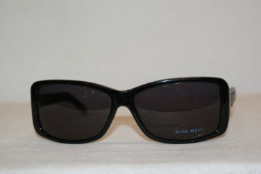 Brand New Nine West Leather Black Sunglasses: Mod. Leather/S 58-14 & Case
