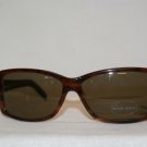 Brand New Nine West Leather Havana Sunglasses: Mod. Leather/S 58-14 & Case