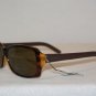 Brand New Nine West Leather Havana Sunglasses: Mod. Leather/S 58-14 & Case