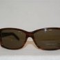 Brand New Nine West Leather Havana Sunglasses: Mod. Leather/S 58-14 & Case