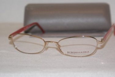Brand New BCBGMaxazria Eyeglass Mod. Gabriella Col. Gold 50-18-130 & Case