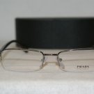 New Prada 57O Shiny Gunmetal 51-18 Eyeglasses: Mod. VPR 57O (5AV-1O1) & Case