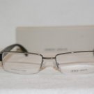 B. New Giorgio Armani 732 Shiny Silver CVL Eyeglasses: Mod. GA 732 53-17 & Case