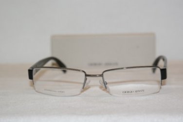 B. New Giorgio Armani 732 Shiny Silver CVL Eyeglasses: Mod. GA 732 53-17 & Case