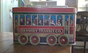 Hershey Transit Co Tin with rolling wheels