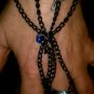 Ball and Chain Slave Bracelet with Adjustable Ring and Silver Keys