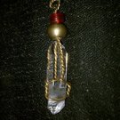 Wire wrapped Crystal Pendant Estate Piece