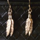 Estate Sterling 925 Feather Earrings