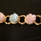 Pink & Blue Rose Gold Tone Bracelet Twilight Steampunk Victorian Breaking Dawn