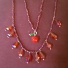 Snow White and The Huntsman Inspired Poison Apple Necklace w/ faceted drops